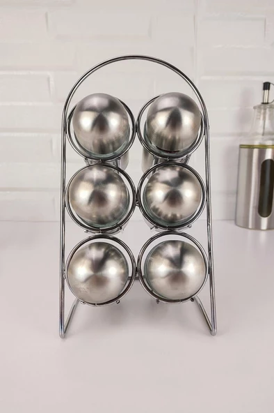 Digithome Standlı 6'lı Metal Baharatlık Seti – CAM-433 C320.049 - 3