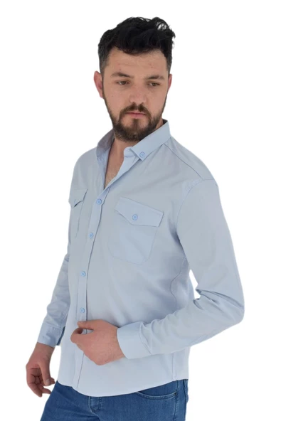 Erkek Spor Gömlek Silim Fit 9957 BGL-ST02724 - 5
