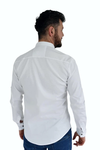 Erkek Spor Gömlek Silim Fit 9714 BGL-ST02723 - 5