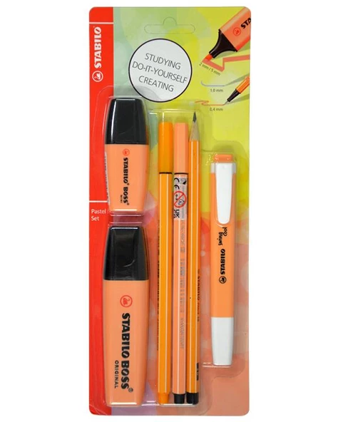 Stabilo Tek Renk Pastel Set 6lı Turuncu