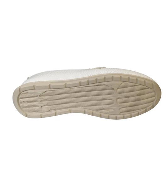 YAZKIŞ Beyaz Siyah Tokalı 4Nokta Comfort Makosen Anne Ayakkabısı - 10