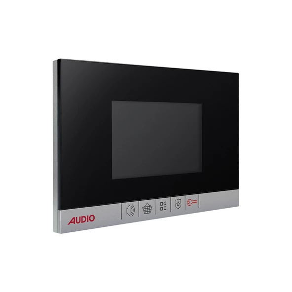 Audio Bus Plus 4.3 inç Mekanik Butonlu Handsfree Görüntülü Villaset Ek ve Daire Monitör Siyah Kasa 001183 - 2