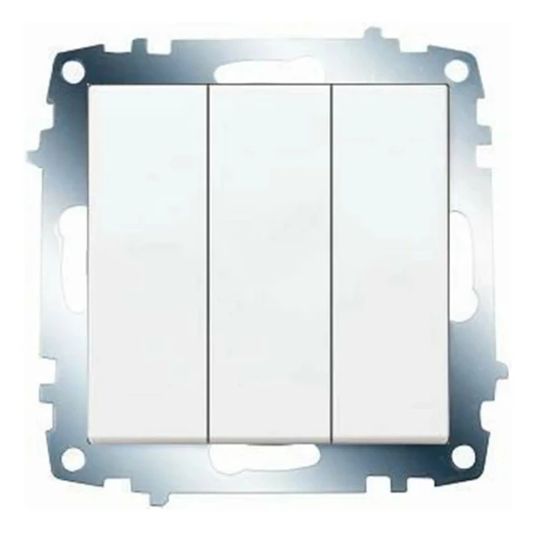 Viko 9096 7068 Karre/Meridian Beyaz Üçlü Anahtar