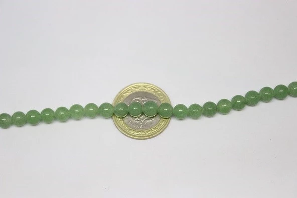 Aventurin Taşı YARIM Dizi 6mm (18cm uzunluğundadır) - Resim 2