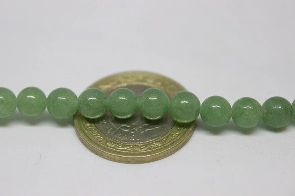 Aventurin Taşı YARIM Dizi 6mm (18cm uzunluğundadır) - Resim 3