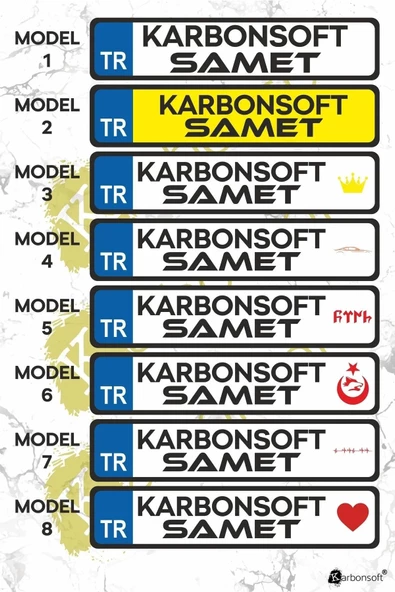 karbonsoft Kişiye Özel Ahşap Dekor Plaka, Araba Plaka, Isimli Plaka, Cam Önü Plakası, Aksesuar Plaka - 3