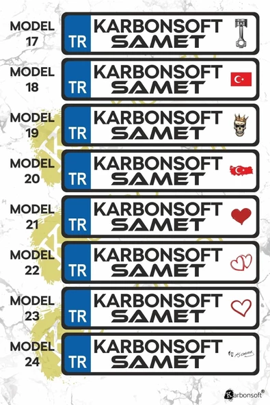 karbonsoft Kişiye Özel Ahşap Dekor Plaka, Araba Plaka, Isimli Plaka, Cam Önü Plakası, Aksesuar Plaka - 5