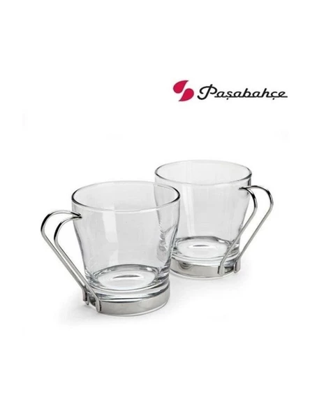 Paşabahçe 42665 Metal Kulplu  Çay Fincanı 210 cc 2'li - Resim 2