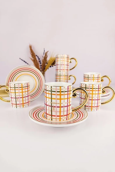 Digithome Kosova Porselen 6’lı Kahve Fincan Takımı - KGP-097 C320.049 ürün görseli