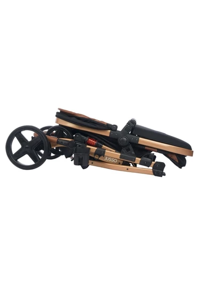 Jusso Pro Max Travel Sistem Bebek Arabası Gold Siyah - 8