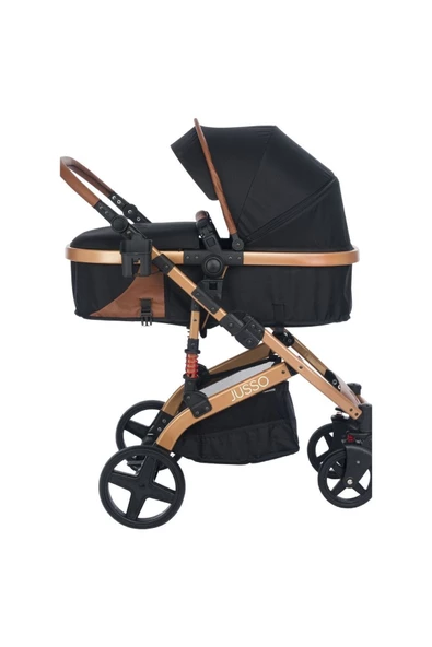 Jusso Pro Max Travel Sistem Bebek Arabası Gold Siyah - 5