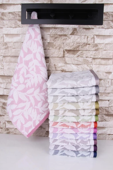 %100 Pamuk Jakarlı 6'lı Havlu Seti - 10