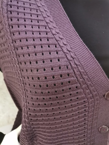 Kadın Mor Merserize Yelek - 3