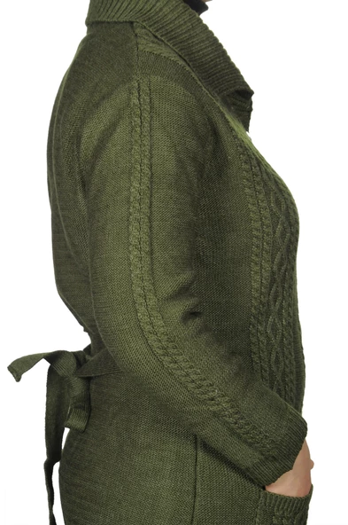 Kadın Siyah Düğmeli Hırka - 8