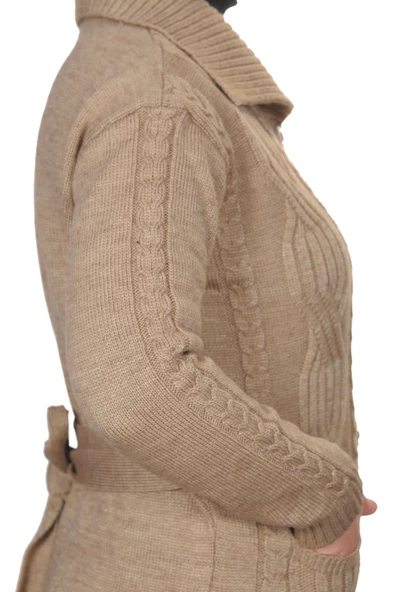 Kadın Siyah Düğmeli Hırka - 4