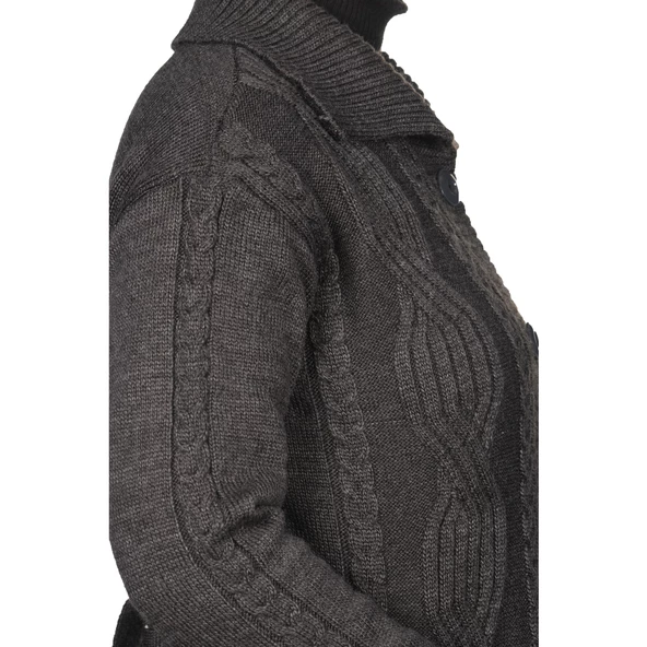 Kadın Füme Düğmeli Hırka - 3