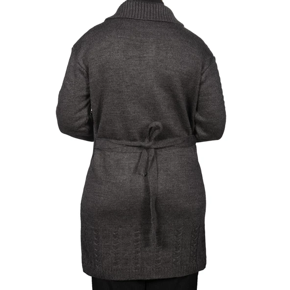 Kadın Füme Düğmeli Hırka - 4