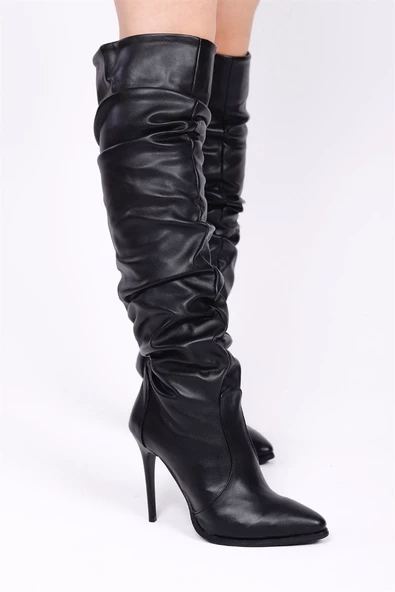 Dolcia Siyah Renkli Uzun Topuklu Çizme - 3