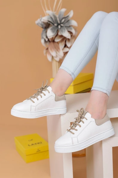 Rocc Beyaz Bej Kadın Spor Ayakkabı - 6