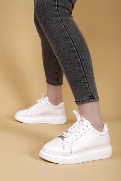 Lovely Beyaz Renkli Kadın Spor Ayakkabı - 8