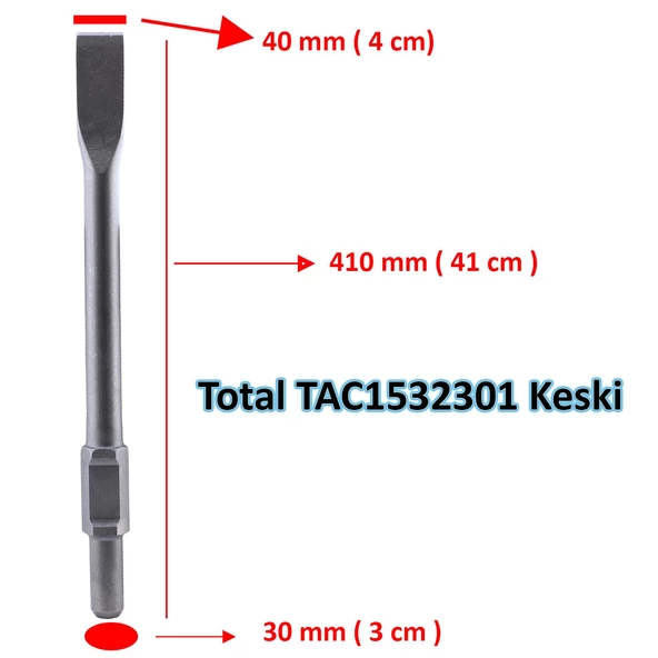 Kırıcı Hilti Uç Ucu Altıgen Düz Total TAC1532301 Keski 30x410x35 mm - 2
