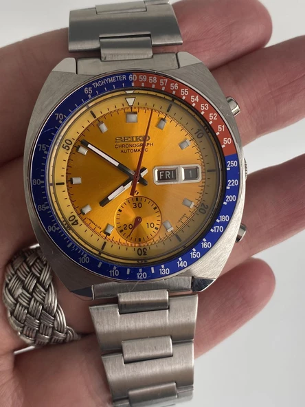 Seiko Pogue Pepsi 39mm Çelik Kordon Erkek Kol Saati 6139-6002 2.El - 3