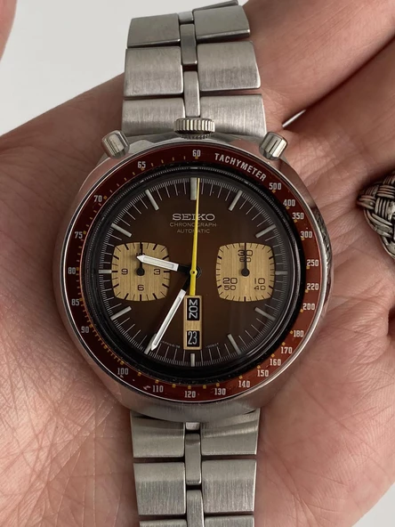 Seiko Bullhead 44mm Çelik Kordon Erkek Kol Saati 6138-0040 2.El - Resim 5