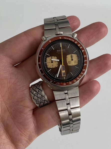 Seiko Bullhead 44mm Çelik Kordon Erkek Kol Saati 6138-0040 2.El - Resim 2