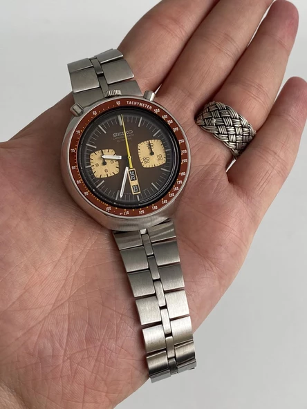 Seiko Bullhead 44mm Çelik Kordon Erkek Kol Saati 6138-0040 2.El - Resim 3