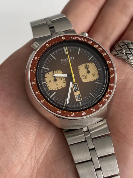 Seiko Bullhead 44mm Çelik Kordon Erkek Kol Saati 6138-0040 2.El - Resim 4