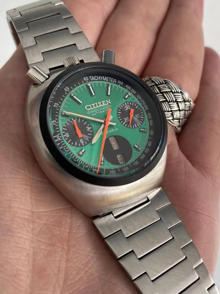 Citizen Bullhead 38mm Çelik Kordon Erkek Kol Saati 67-9011 2.El - Resim 3