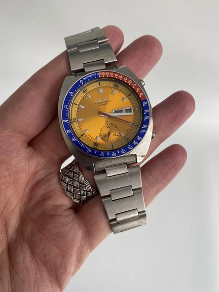 Seiko Pogue Pepsi 39mm Çelik Kordon Erkek Kol Saati 6139-6002 2.El - 8