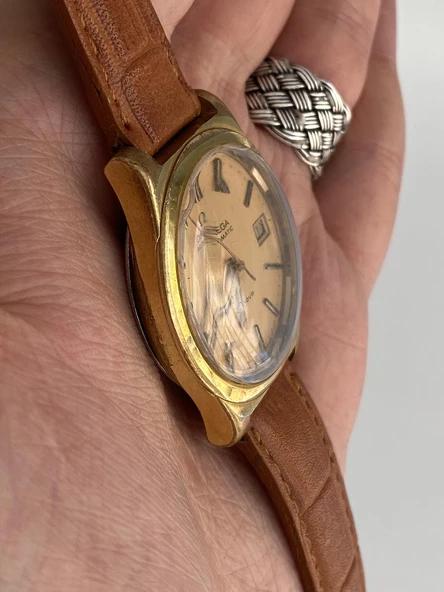 Omega Geneve 36mm Deri Kordon Erkek Kol Saati 166 017.3 2.El - Resim 3