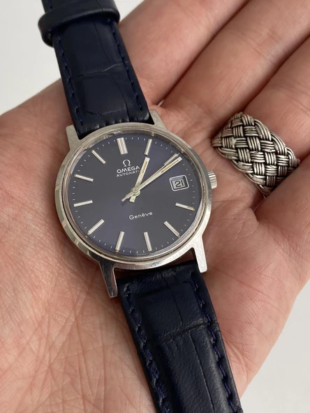 Omega Geneve 35mm Deri Kordon Erkek Kol Saati 166.0163 2.El - 7