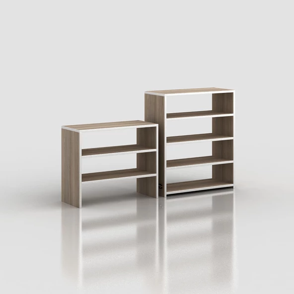 Kenzlife ayakkabılık goya crd 140*70*30 arkalıksız ayakkabı ofis dolabı iki bölme - Resim 3