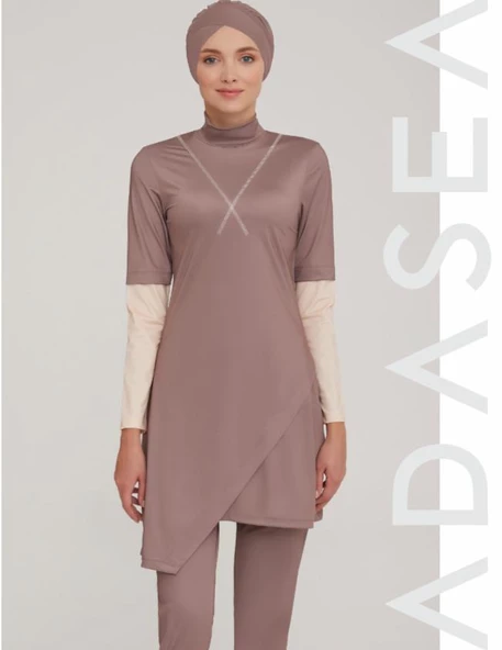 Adasea  Norman Vizon 4414 Tam Boy Tasarım Tesettür Mayo - Resim 2