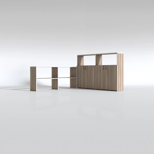 Kenzlife klasör dolabı kilitli ılgar crd 175*160*30 klasörlük kitaplık ofis arkalıksız - 4