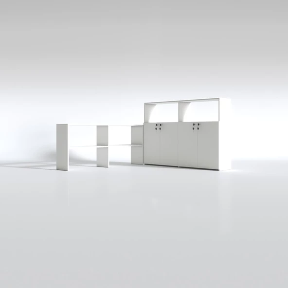 Kenzlife klasör dolabı kilitli ılgar byz 175*160*30 klasörlük kitaplık ofis arkalıksız - 4