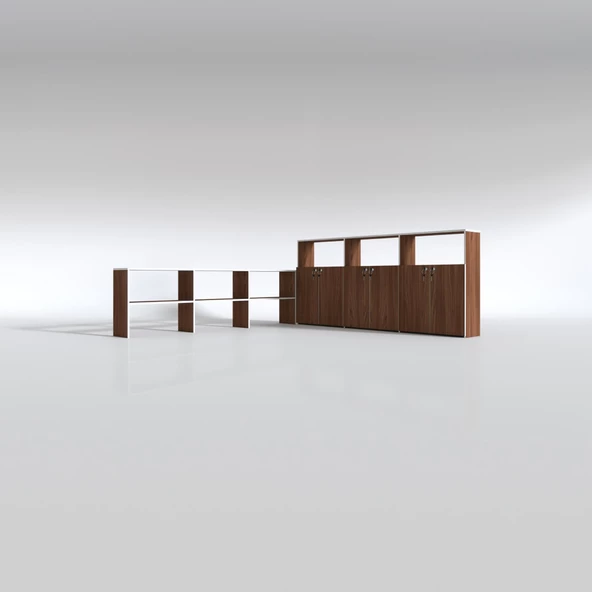 Kenzlife klasör dolabı kilitli kutalmış cvz 175*240*30 klasörlük kitaplık ofis arkalıksız - Resim 4