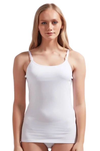 Kadın Soft Cup Emzirme Atleti Kolay Açılır Pamuklu Süngerli - 3