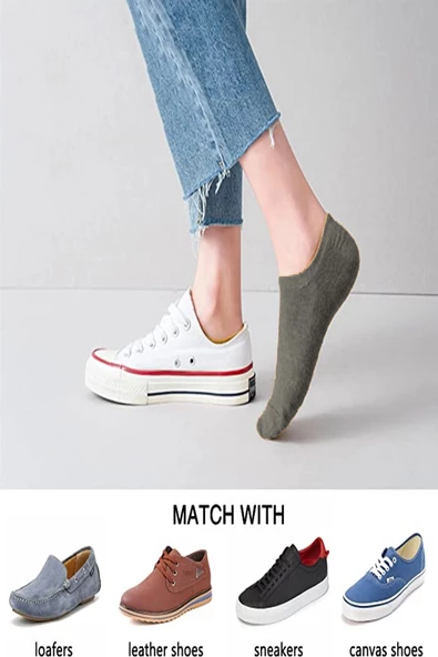 10lu Erkek Bambu Dikişsiz Görünmez Sneaker Çorap Yumuşak Kaliteli - 2