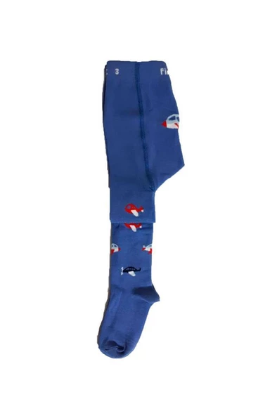 Erkek Bebek Çocuk Renkli Desenli Külotlu Çorap 3 lü Paket - 4