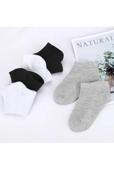 12li Erkek Çocuk Bambu Dikişsiz Patik Kısa Çorap Ekonomik Çorap - 3