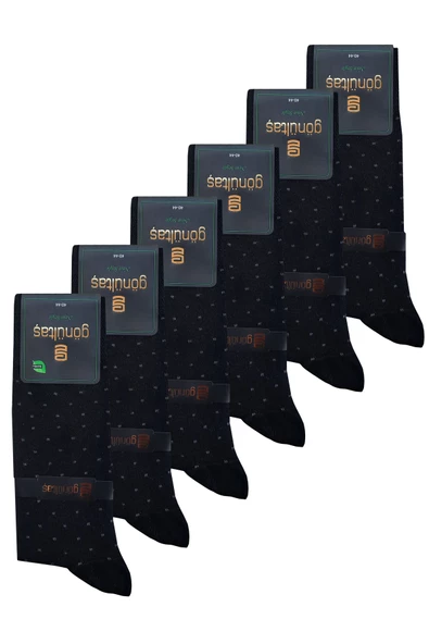 Gönültaş 6lı Erkek Bambu Soket Çorap Asorti Mevsimli Uzun Çorap - 12