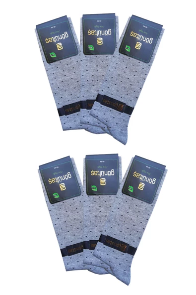 Gönültaş 6lı Erkek Bambu Soket Çorap Asorti Mevsimli Uzun Çorap - 3