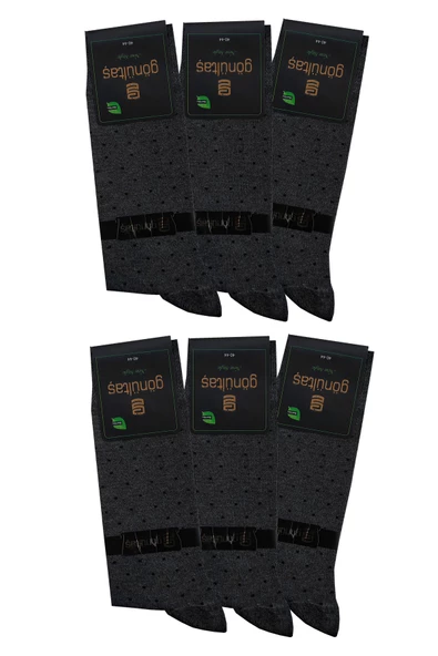 Gönültaş 6lı Erkek Bambu Soket Çorap Asorti Mevsimli Uzun Çorap - 2