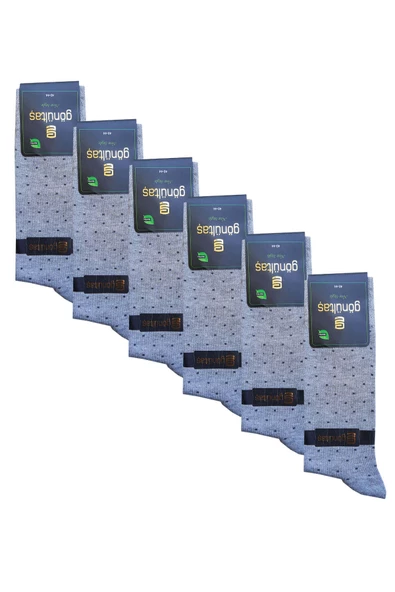 Gönültaş 6lı Erkek Bambu Soket Çorap Asorti Mevsimli Uzun Çorap - 10