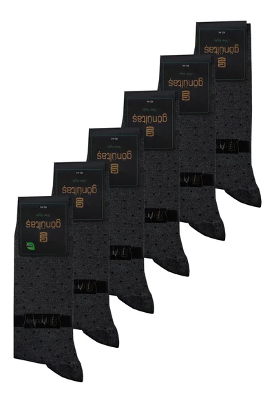 Gönültaş 6lı Erkek Bambu Soket Çorap Asorti Mevsimli Uzun Çorap - 11