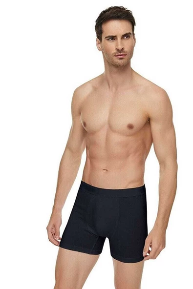 3lü Erkek Modal Boxer Pamuklu Elastan Likralı Paçalı Don - 3
