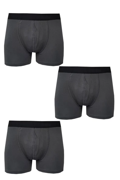 3lü Erkek Likralı Modal Boxer Düz Pamuklu Premium Kaliteli Külot - 6